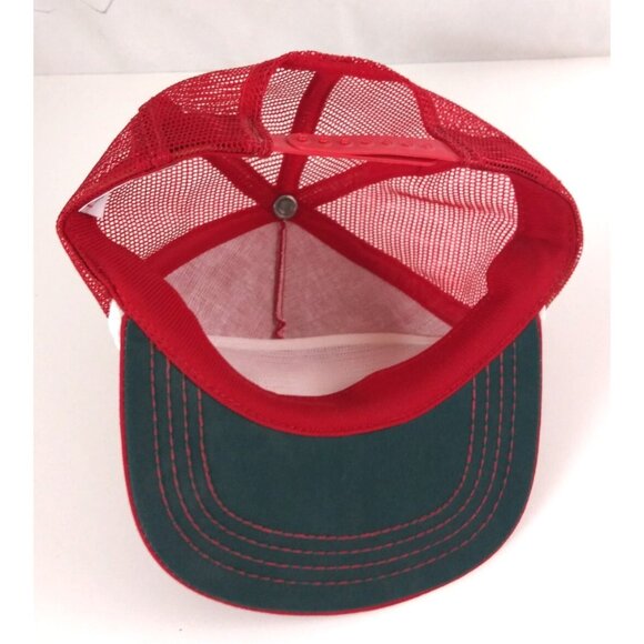 Vintage Farmland COOP Red Mesh Back Corded Snapback Baseball Cap Trucker Hat USA - Picture 6 of 7